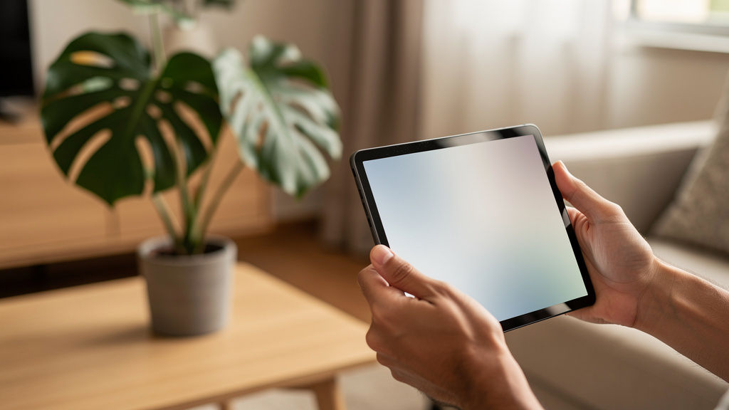 Como fazer o financiamento imobiliário com FGTS 3 Pessoa analisando planilha de custos de financiamento habitacional em um tablet.