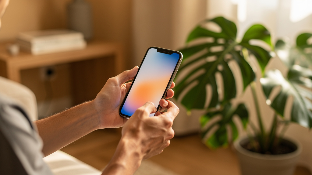 Como estruturar o pós-venda imobiliário na sua rotina 2 Profissional utilizando smartphone para solicitar serviços de pós-venda de energia elétrica em Goiânia