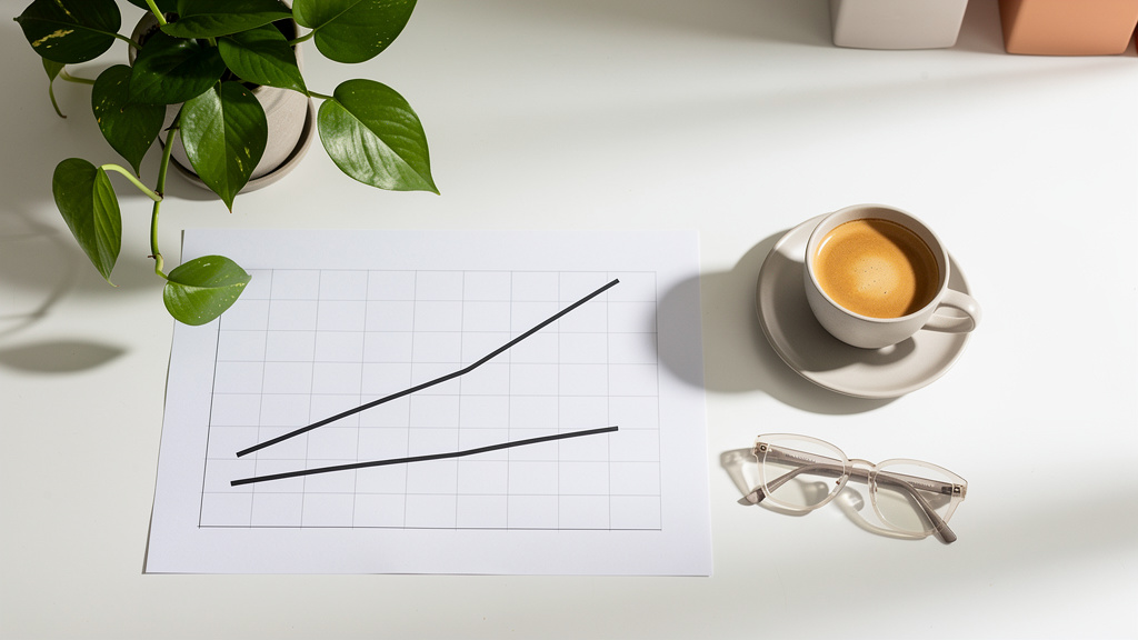 SAC ou Price no financiamento: qual escolher? 2 Gráfico comparativo impresso mostrando a evolução decrescente das parcelas do financiamento imobiliário.