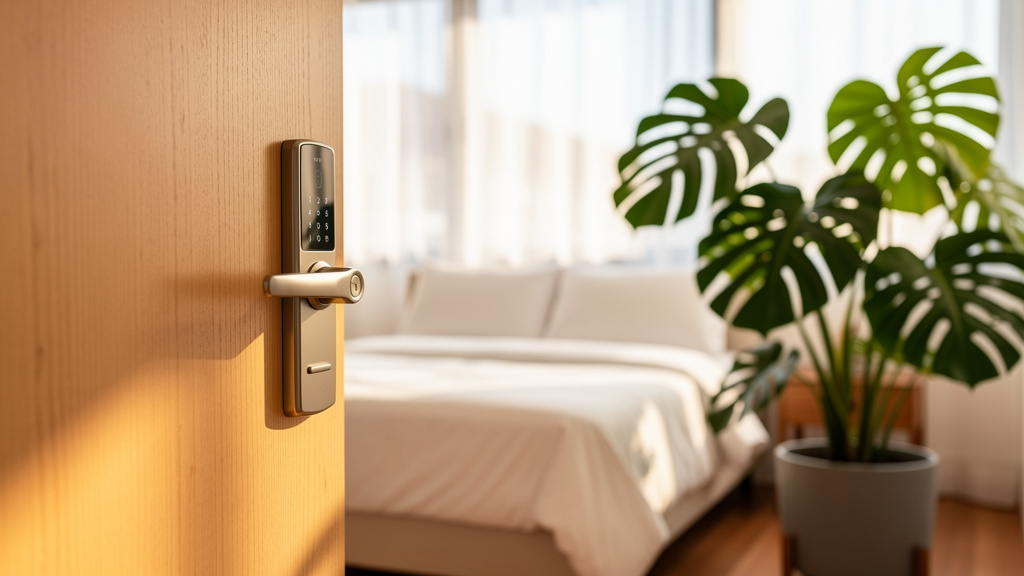 Como analisar o airbnb como investimento imobiliário 1 Apartamento funcional decorado para aluguel por temporada em Goiânia com fechadura eletrônica na porta