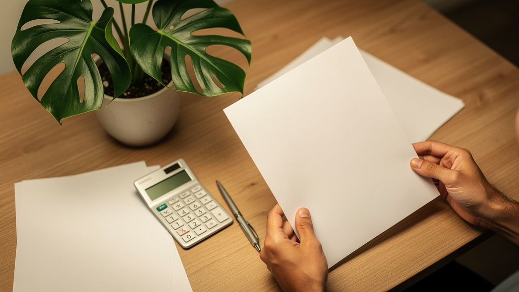 Como funciona o consórcio imobiliário para comprar imóvel 1 Pessoa analisando documentos de planejamento financeiro para entender o funcionamento do consórcio de imóveis.
