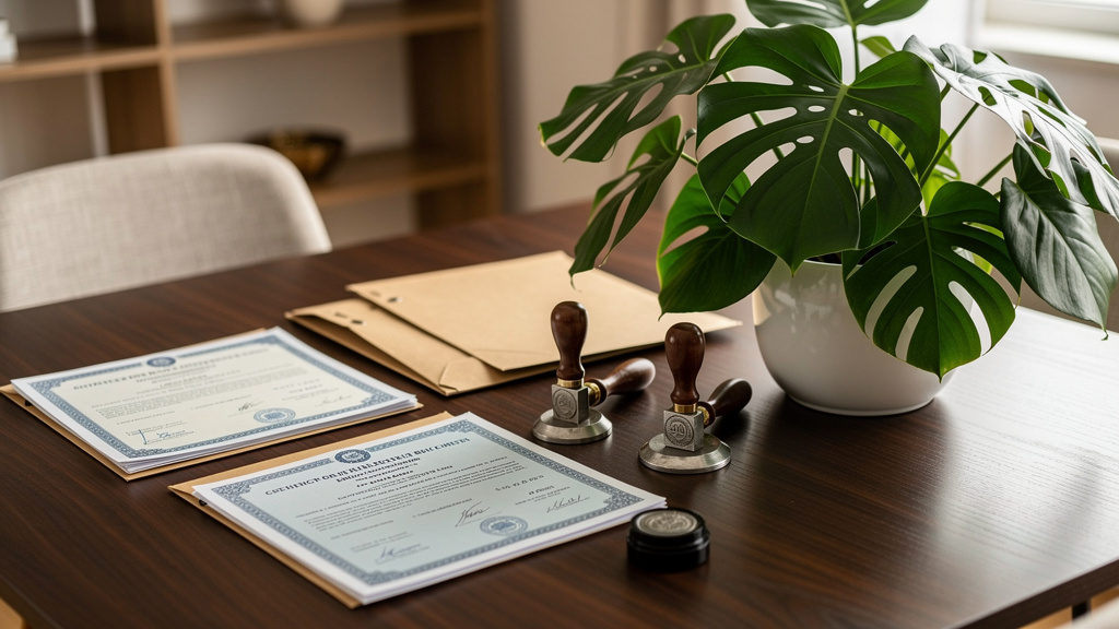 Due diligence imobiliária para investidores e riscos reais 2 Documento impresso de certidão de matrícula imobiliária sobre mesa ao lado de impressos de certidões judiciais.