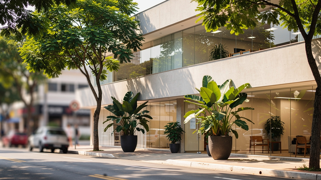Como fazer o registro de imóvel em Goiânia 2 Fachada externa de um prédio de cartório de registro em setor urbano de Goiânia