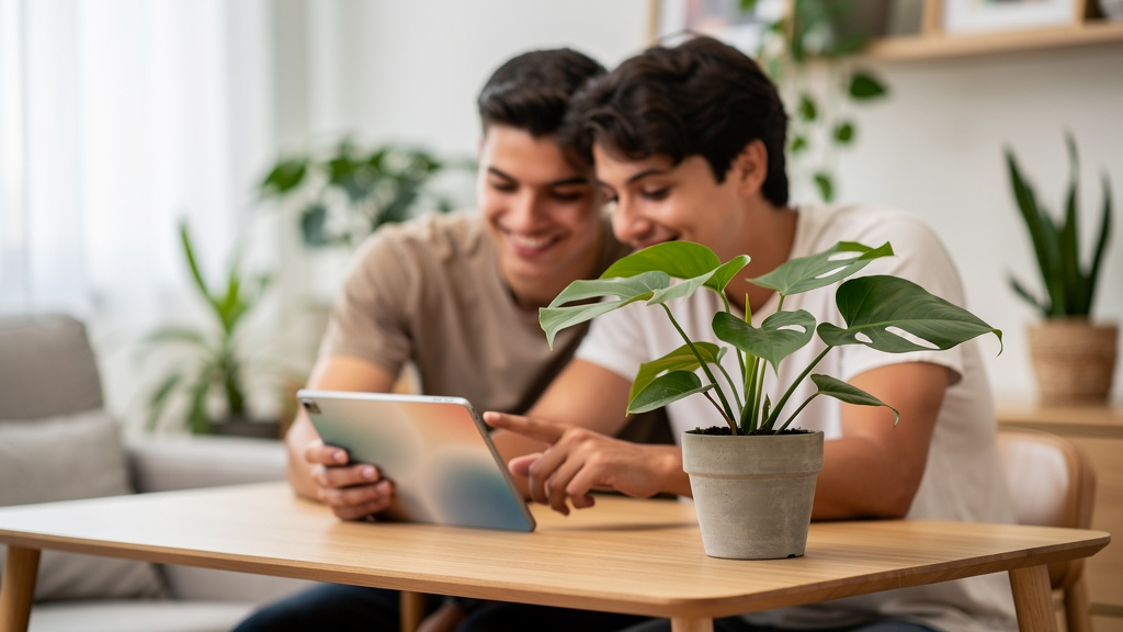 Qual a renda para financiar imóvel em Goiânia? 2 Casal analisando planilhas de faturamento mensal para compra de apartamento próprio em Goiânia